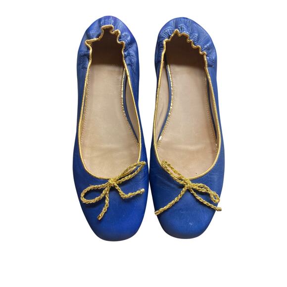 Lilly Pulitzer Women's Size 10M Bright Navy Blue Roped in Ballet Flats With Box - Picture 2 of 8